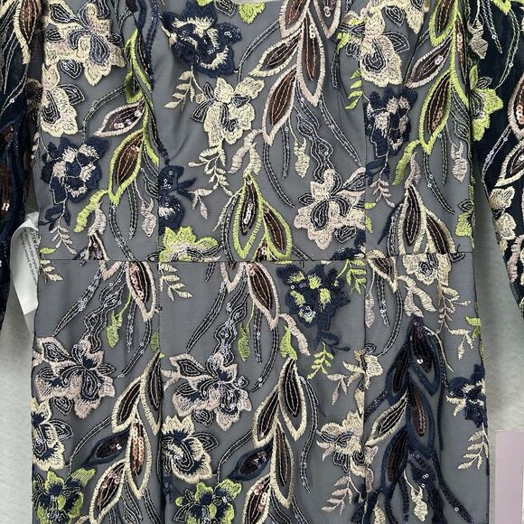 JS Collections Dress Women 8 Multicolored Floral Embroidery Sequin Formal NWT - Picture 11 of 16